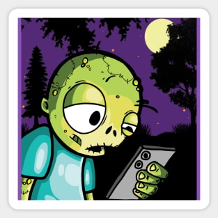 Cellphone Zombie Sticker